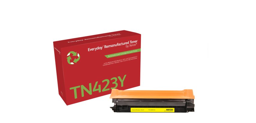Tóner EverydayTM Amarillo remanufacturado de Xerox es compatible con Brother TN423Y, Capacidad alta