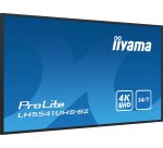 iiyama LH5541UHS-B2 Écran d'affichage dynamique En forme de kiosk 138,7 cm (54.6") LCD 500 cd/m² 4K Ultra HD Noir Intégré dans le processeur 24/7