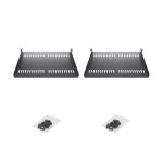 StarTech.com Lot de 2 Étagère 1U pour Rack Serveur, Étagère Cantilever Universelle Ventilée pour Montage en Rack, pour Rack/Armoire 19", Acier Robuste, Capacité de 20kg, Plateau de 40cm de Profondeur