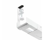 StarTech.com Goulotte Passe Câble Bureau, Organiseur de Câbles Ajustable en Longueur, Installation à Pinces, Aucun Perçage Nécessaire, Support Multiprise, Blanc