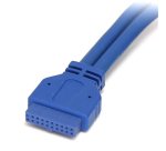 StarTech.com Câble USB 3.0 (5Gbps) 2 ports monté sur panneau – Câble USB A vers adaptateur carte mère F/F