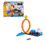 Hot Wheels City Super Police Station Playset with 1:64 Scale Police Toy Car & Adjustable Track Loop