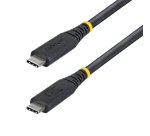 StarTech.com 50cm USB4 Kabel, 40Gbps, USB-IF Gecertificeerde USB-C Kabel, 240W PD, 8K 60Hz/4K 240Hz DP2.1 DP40, TPE Mantel, Thunderbolt 4 Compatibel, Zwart
