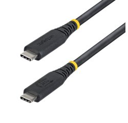 StarTech.com 1m USB4-Kabel, 40 Gbps, USB-IF-zertifiziertes USB-C-Kabel, 240 W PD, 8K 60Hz/4K 240Hz DP2.1 DP40, TPE-Ummantelung, Thunderbolt 4-kompatibel - Schwarzes USB-C-Kabel