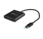 StarTech.com USB 3.0 naar Dual HDMI Adapter - Dual 1080p of Single 4K 30Hz - Externe video & grafische kaart - USB Type-A naar HDMI Dual Monitor Display Adapter - Alleen Windows - Zwart