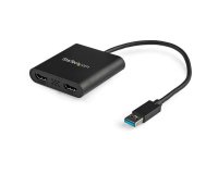 StarTech.com Adaptateur USB 3.0 vers Double HDMI, Convertisseur de Moniteur USB vers 2x HDMI pour Windows (pas de support pour macOS/ChromeOS/Linux) - TAA