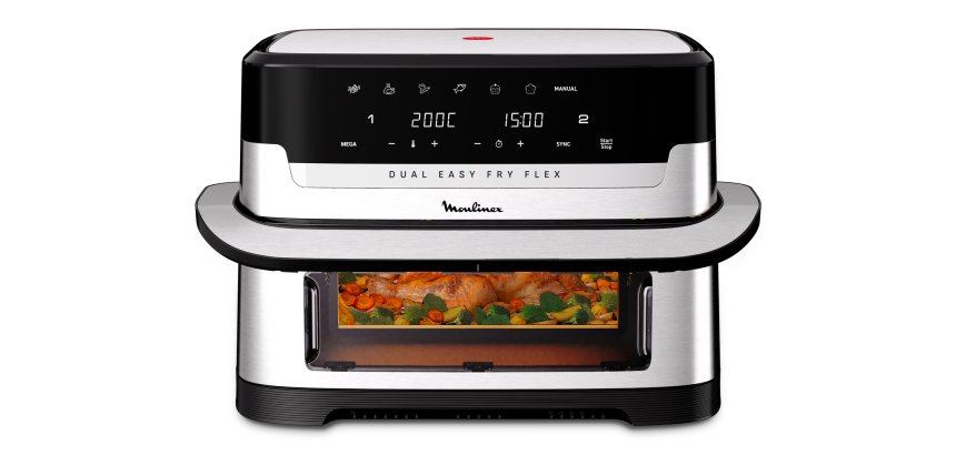 MOULINEX Friteuse à air chaud EZ922DF0 Easy Fry Dual Flex