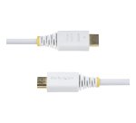 StarTech.com Câble HDMI Haut Débit Certifié Premium de 3m, 4K 60 Hz/1440p 144 Hz, HDR10/HDCP 2.2/ARC, 18 Gbps, Câble UHD HDMI 2.0 pour Téléviseur/Moniteur/Écran, Gaine TPE, Blanc