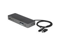 StarTech.com Station d'Accueil Universelle pour Ordinateur Portable, Station d'Accueil Hybride USB-C & USB-A, Dual 4K DP & HDMI, 60W PD, Mac / Windows / Chrome OS, 4x USB 5Gbps Hub, GbE