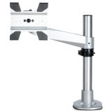 StarTech.com Support Écran Réglable en Hauteur - Bras Articulé Premium Argenté pour 1 Écran Plat/Incurvé/Ultra-Large ou Apple iMac/Thunderbolt jusqu'à 49"(14kg) - Pince / oeillet