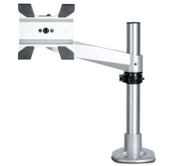 StarTech.com Support Écran Réglable en Hauteur - Bras Articulé Premium Argenté pour 1 Écran Plat/Incurvé/Ultra-Large ou Apple iMac/Thunderbolt jusqu'à 49"(14kg) - Pince / oeillet
