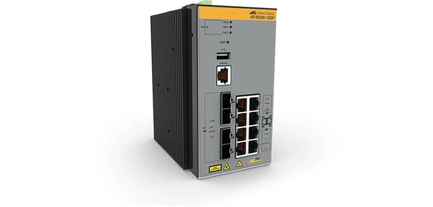 Allied Telesis AT-IE340-12GP-80 Gestito L3 Gigabit Ethernet (10/100/1000) Supporto Power over Ethernet (PoE) Grigio
