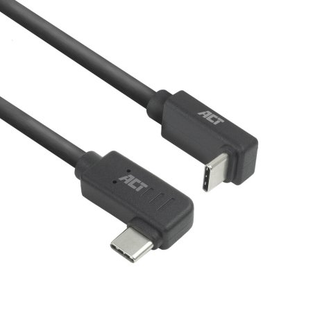 ACT Câble USB 3.0 10 Gbit/s 60 W USB Type-C (coudé vers la gauche/droite) vers USB Type-C (coudé vers le haut/bas), 0,5 mètre