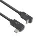 ACT Câble USB 3.0 10 Gbit/s 60 W USB Type-C (coudé vers la gauche/droite) vers USB Type-C (coudé vers le haut/bas), 0,5 mètre