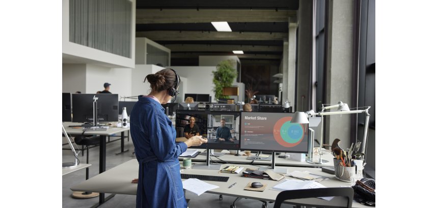 HP Poly Micro-casque Poly Savi 8410 Office monaural DECT 1 880-1 900 MHz certifié Microsoft Teams