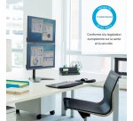 Fellowes Seasa Bras porte-écrans double vertical sur pied