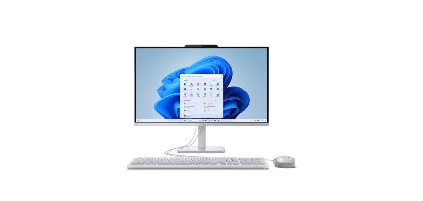 Lenovo A100 Intel® N N100 60,5 cm (23.8") 1920 x 1080 pixels PC All-in-One 8 Go DDR5-SDRAM 512 Go SSD Windows 11 Home Wi-Fi 6 (802.11ax) Gris