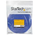 StarTech.com 15m Bulk Rol Klittenband - Op Maat te Knippen Herbruikbare Kabelbinders - Industriële Klitband Tape - Zelfklevende Klittenband Tyrap Strips - Blauw