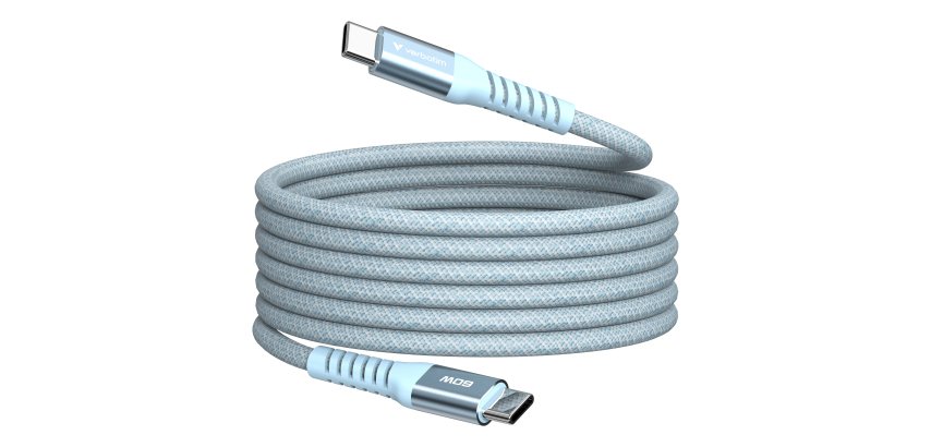Verbatim Câble Magnétique Sync & Charge 60W 120cm Bleu