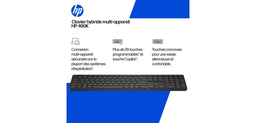 HP Clavier hybride multi-appareil 490K