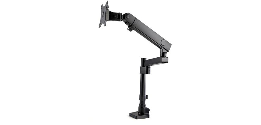 StarTech.com Bras pour Moniteur de Bureau avec 2 Ports USB 3.0, Support pour Moniteur Unique à Mouvement Complet, Écran VESA Jusqu'à 34" (8kg), Fixation par Pince/Armillon, Ressort Mécanique