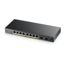 Zyxel GS1100-10HP v2 Non-géré Gigabit Ethernet (10/100/1000) Connexion Ethernet, supportant l'alimentation via ce port (PoE) Noir