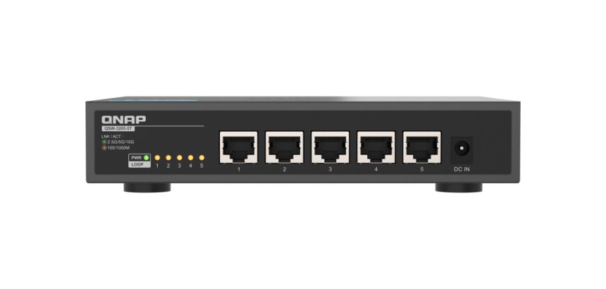 QNAP QSW-3205-5T commutateur réseau Non-géré 10G Ethernet (100/1000/10000) Bureau Noir