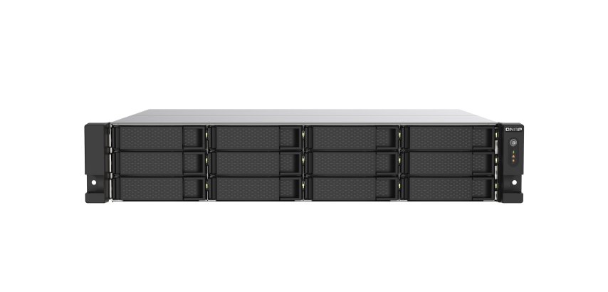 QNAP TS-1273AU-RP-8G server NAS e di archiviazione Armadio (2U) Ryzen Embedded V1500B 8 GB DDR4 0 TB QNAP QTS Alluminio, Nero