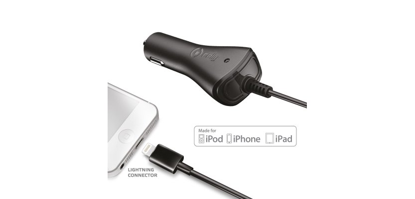 Celly CCIP5 Caricabatterie per dispositivi mobili Telefono cellulare, MP3, Tablet Nero Accendisigari Auto
