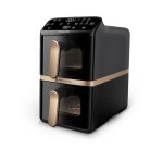 Philips Serie 4000 Airfryer doppio cestello Verticale, Friggitrice ad aria da 10L, 13 metodi di cottura, Rivestimento ceramica PFAS Free, Pulizia in lavastoviglie, App ricette, NA462/70