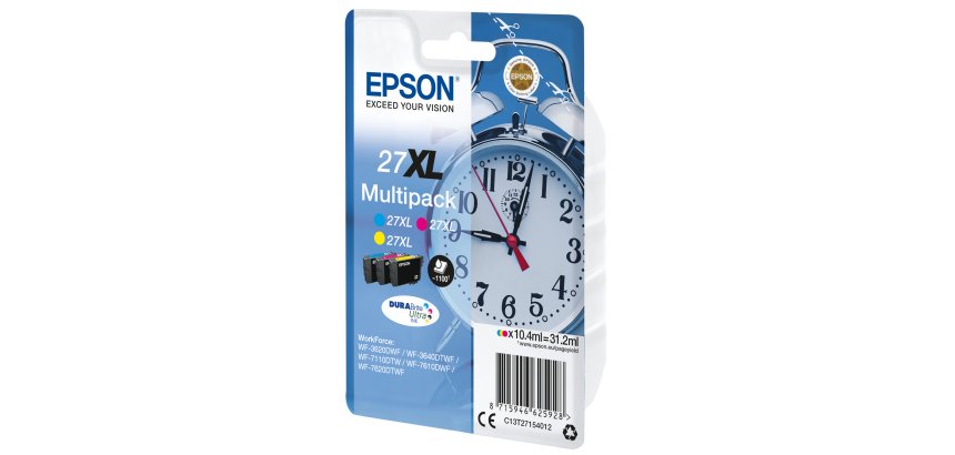 Epson Alarm clock Multipack 3-colour 27XL DURABrite Ultra Ink