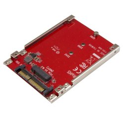 StarTech.com Adattatore da M.2 a U.2 - Per SSD M.2 PCIe NVMe - Adattatore da unità PCIe M.2 a 2.5" U.2 (SFF-8639) - Convertitore SSD M2 - Rosso