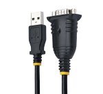 StarTech.com 3ft (1m) USB to Serial Cable, DB9 Male RS232 to USB Converter, Prolific IC, USB to Serial Adapter for PLC/Printer/Scanner/Switch, USB to COM Port Adapter, Windows/Mac