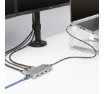 StarTech.com Adaptador Multipuertos USB-C para 3 Monitores - 4K 60Hz Doble + HDMI y DisplayPort 4K 30Hz - Hub USB de 3 Puertos - PD 100W - Docking Station de Viajes - Win/Chrome