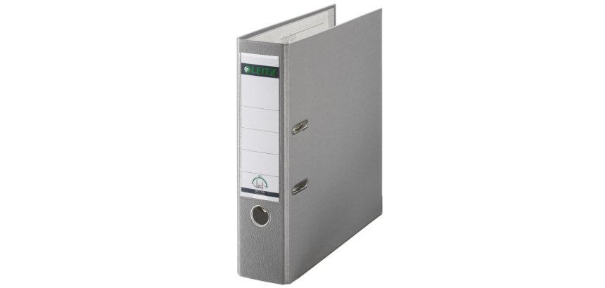 Classeur à levier 180°, A4, 8 cm, PP, gris