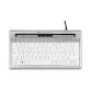 BakkerElkhuizen S-board 840 clavier Bureau USB AZERTY Belge Gris clair, Blanc