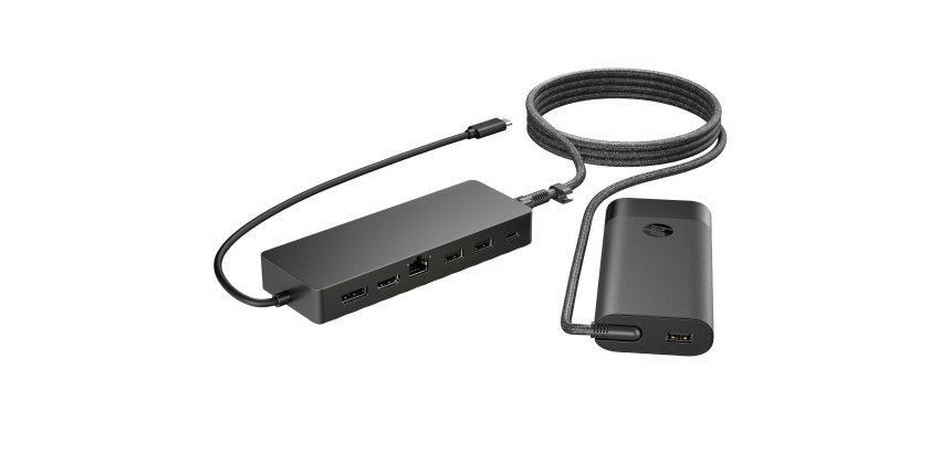 HP Ensemble combiné concentrateur USB-C et chargeur pour PC portable Universal