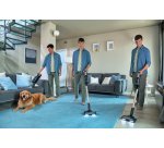 Hoover HF310P 011 Aspirapolvere a bastone 2 in 1 Batteria Secco HEPA Senza sacchetto 0,7 L 400 W Nero, Metallico 2,5 Ah