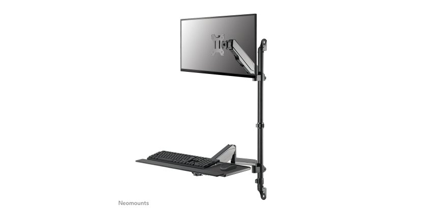 Neomounts WL90-325BL1 Station de travail assis-debout - mural - 17-32" - ressort à gaz