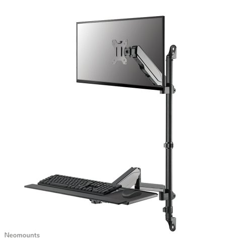 Neomounts WL90-325BL1 Soporte de pared para puesto de trabajo de pie/sentado 17-32" - resorte de gas