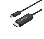 StarTech.com 2m USB-C naar HDMI Kabel - 4K 60Hz USB Type C naar HDMI 2.0 Video Adapter Kabel - Compatibel met Thunderbolt 3 - Laptop naar HDMI Monitor - DP 1.2 Alt Mode HBR2 - Zwart