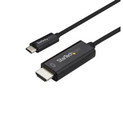 StarTech.com 2m USB-C naar HDMI Kabel - 4K 60Hz USB Type C naar HDMI 2.0 Video Adapter Kabel - Compatibel met Thunderbolt 3 - Laptop naar HDMI Monitor - DP 1.2 Alt Mode HBR2 - Zwart