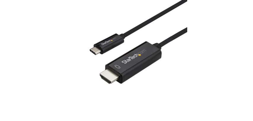 StarTech.com 2m USB-C auf HDMI Kabel - 4K 60Hz USB Typ C zu HDMI 2.0 Video Adapterkabel - Thunderbolt 3 kompatibel - Laptop zu HDMI Monitor/Display - DP 1.2 Alt Modus HBR2 - Schwarz
