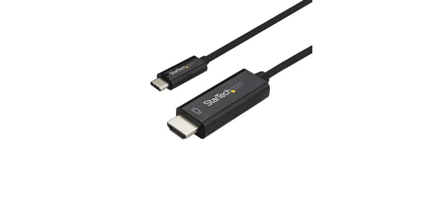 StarTech.com Câble USB-C vers HDMI de 2m - Câble adaptateur USB Type-C vers HDMI 2.0 4K 60 Hz - Compatible avec Thunderbolt 3 - Laptop vers Écran HDMI - Noir