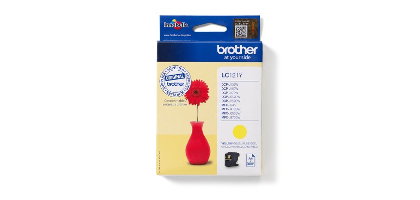 Brother LC-121Y cartouche d'encre 1 pièce(s) Original Jaune
