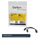 StarTech.com 3.5mm 4 Position to 2x 3 Position 3.5mm Headset Splitter Adapter - F/M