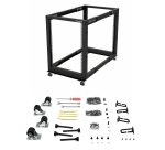 StarTech.com Server Rack a 4 Montanti 15U Open Frame, Armadio Rack di Rete 19" con Ruote, piedini di livellamento/montaggio a pavimento, Quadro Rack Scorrevole/profondità regolabile per apparecchiature AV/Dati/IT