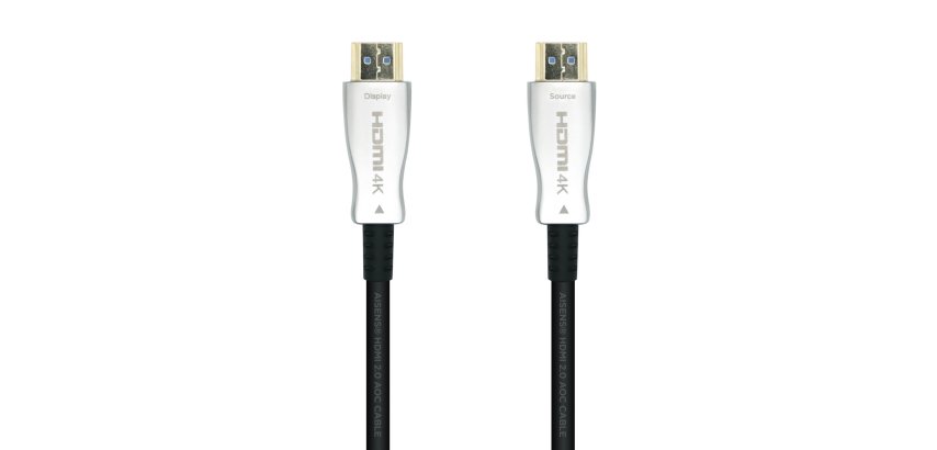 AISENS Cable HDMI V2.0 AOC Premium Alta Velocidad / HEC 4k@60Hz 18Gbps, A/M-A/M, Negro, 15m