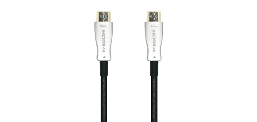 AISENS Cable HDMI V2.0 AOC Premium Alta Velocidad / HEC 4k@60Hz 18Gbps, A/M-A/M, Negro, 20m