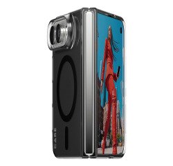 PanzerGlass CARE™ by ® SL1M Case Smokey w. Black MagSafe iPhone Duo mobiele telefoon behuizingen Hoes Zwart